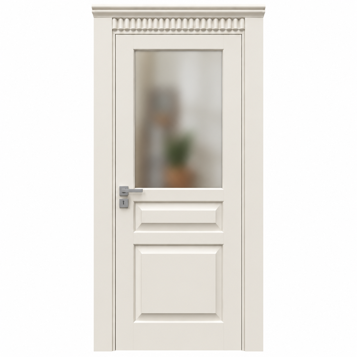 BY-5010A Porte intérieure Laqué Vitrée